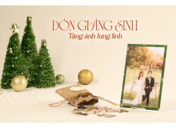 Đón giáng sinh - tặng ảnh puzzle lung linh